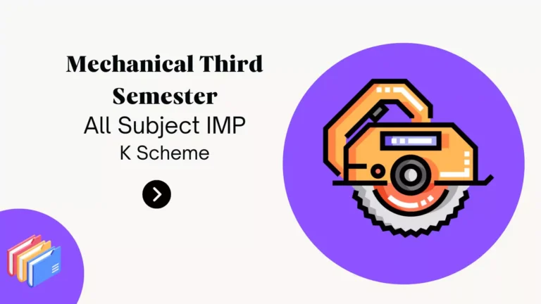 Mechanical Third Semester IMP for MSBTE Winter 2024 Exam