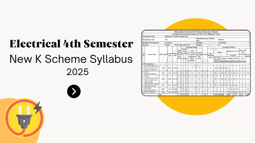 MSBTE Electrical 4th Semester K Scheme Syllabus