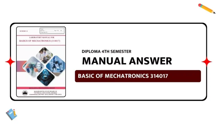 Basic of Mechatronics 314017 Manual Answer