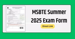 MSBTE Summer 2025 Exam Form Filling Online Process