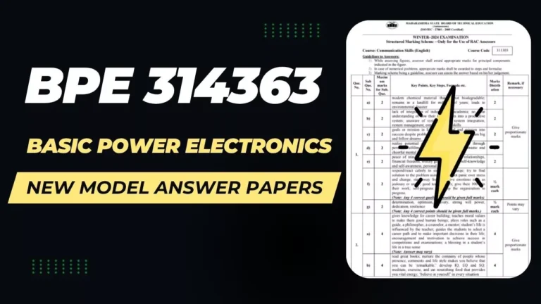 BPE 314363 MSBTE Summer 2025 Model Answer Paper