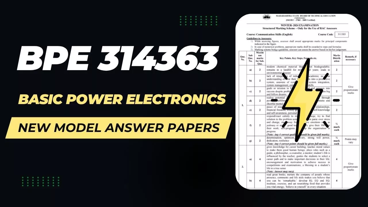 BPE 314363 MSBTE Summer 2025 Model Answer Paper