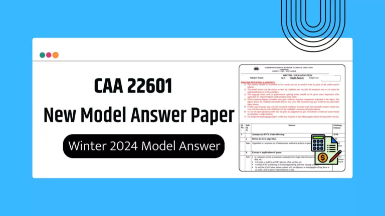 CAA 22601 MSBTE Summer & Winter 2024 Model Answer Papers