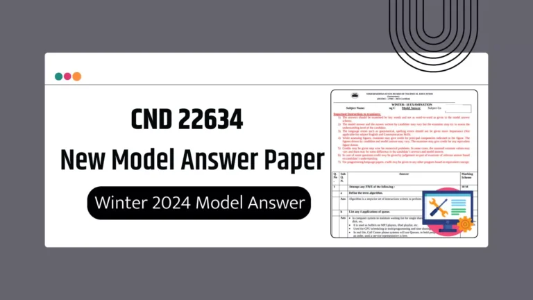 CND 22634 MSBTE Summer & Winter 2024 Model Answer Papers