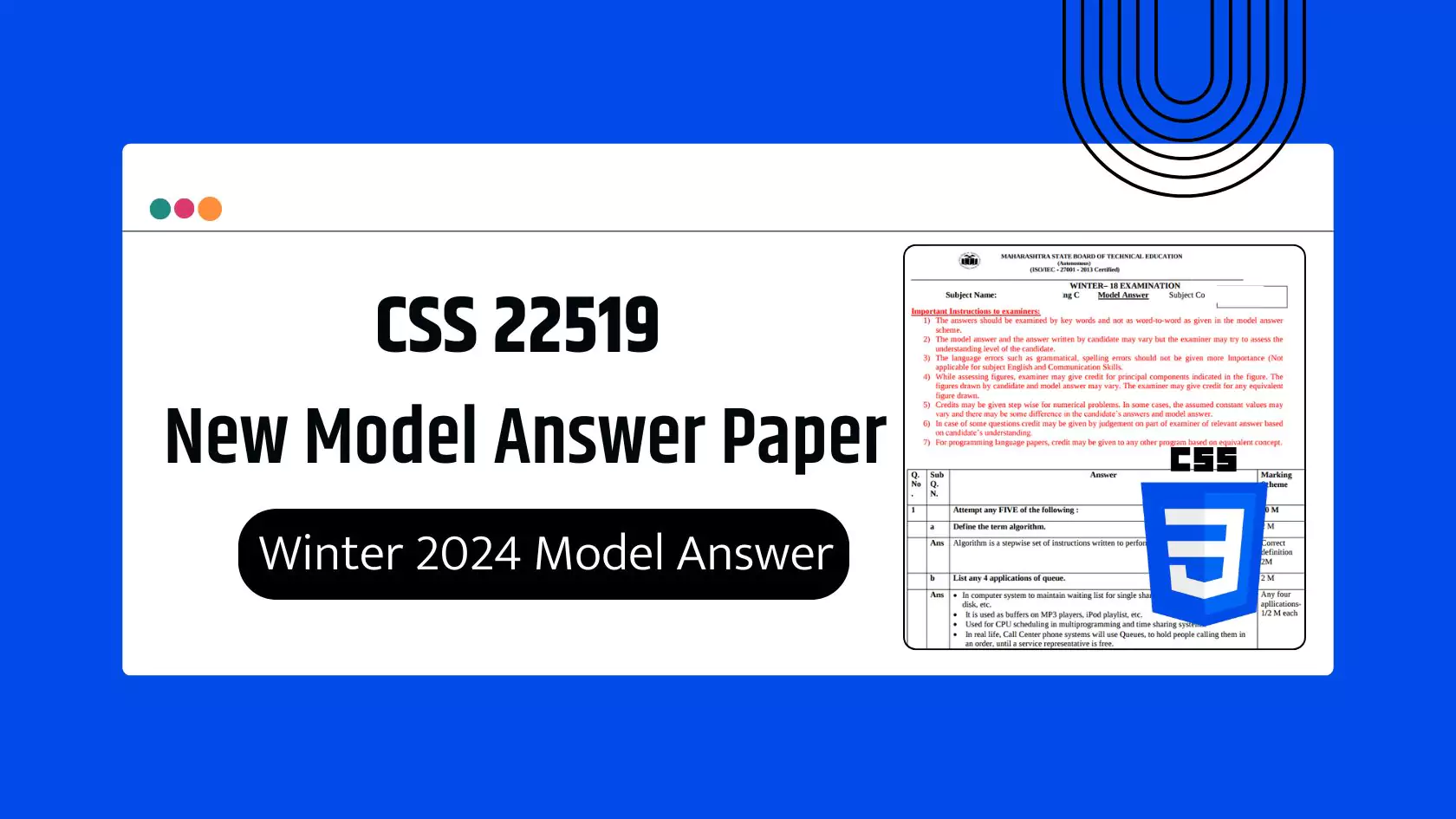 CSS 22519 MSBTE Summer & Winter 2024 Model Answer Papers