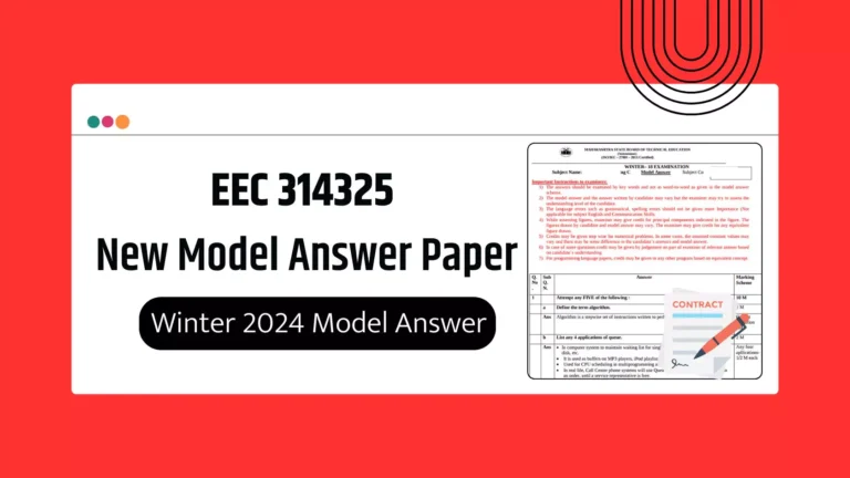 EEC 314325 MSBTE Summer & Winter 2024 Model Answer Papers