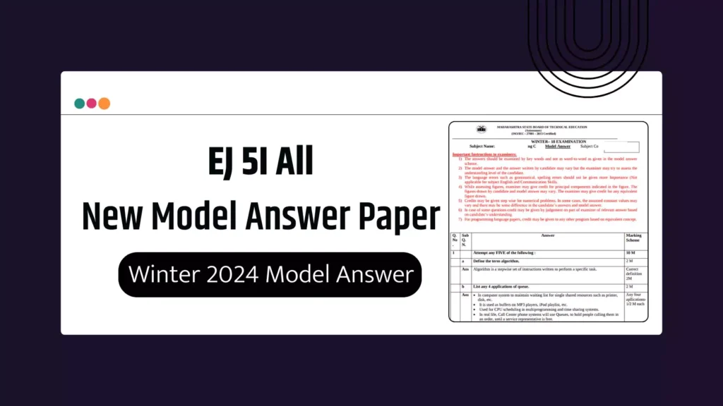 EJ Electronics & Tele. Engineering 5th Semester Model Answer Papers