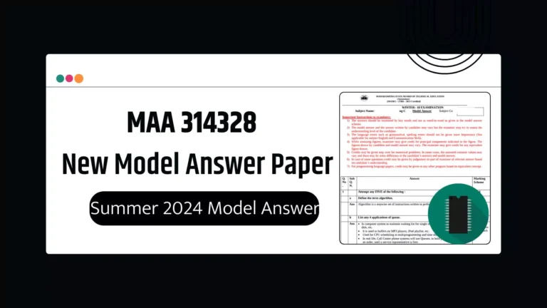 MAA 314328 MSBTE Summer 2024 Model Answer Paper