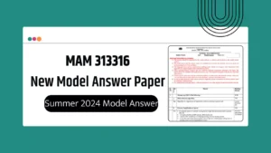 MAM 313316 MSBTE Summer 2024 Model Answer Paper