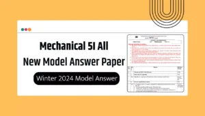 Mechanical 5th Semester All New MSBTE Model Answer Papers