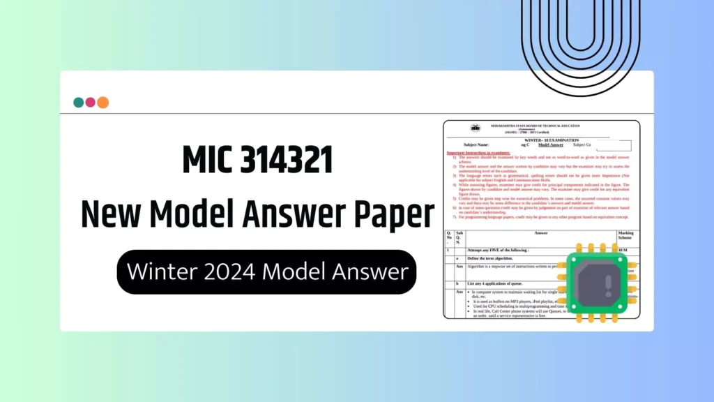 MIC 314321 MSBTE Summer 2024 & Winter 2024 Model Answer Papers