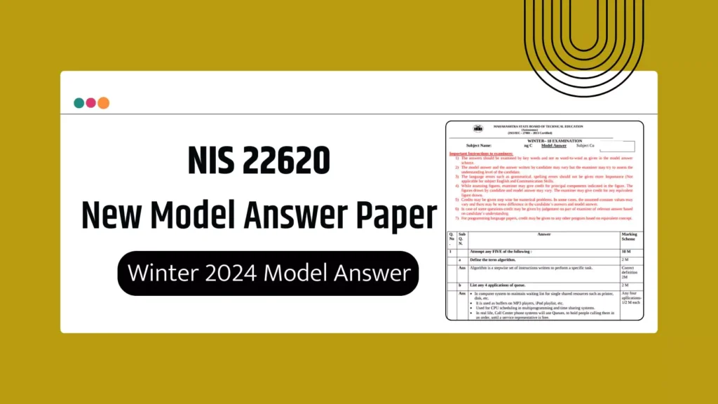 NIS 22620 MSBTE Summer & Winter 2024 Model Answer Papers