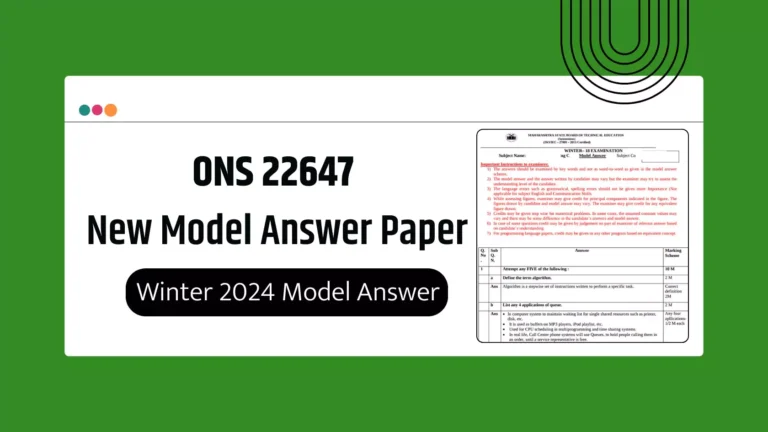 ONS 22647 MSBTE Summer & Winter 2024 Model Answer Papers