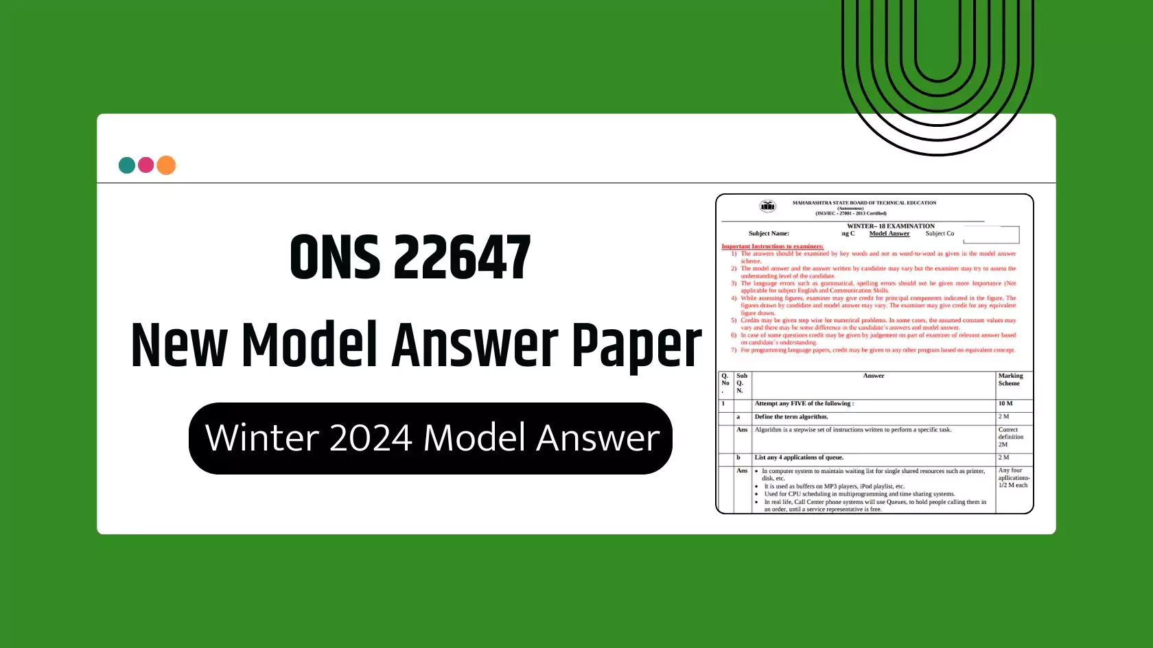 ONS 22647 MSBTE Summer & Winter 2024 Model Answer Papers