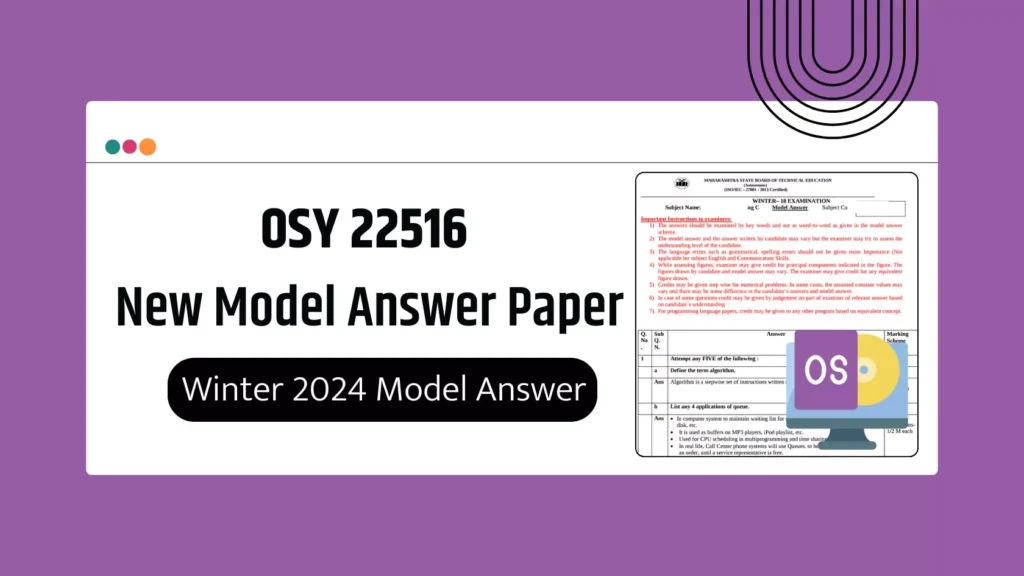 OSY 22516 MSBTE Summer & Winter 2024 Model Answer Papers
