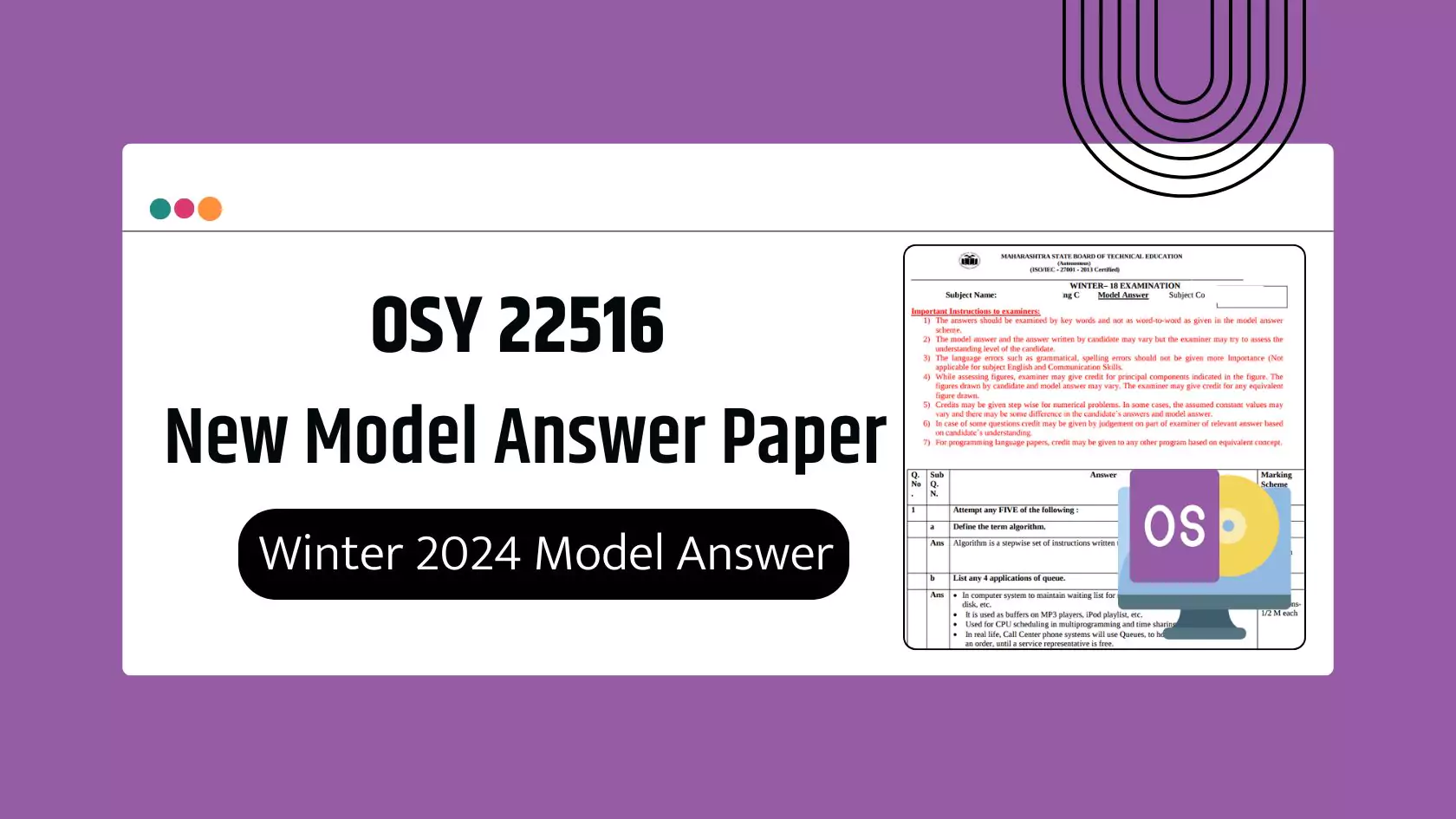 OSY 22516 MSBTE Summer & Winter 2024 Model Answer Papers