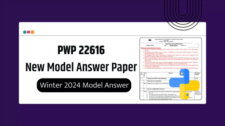PWP 22616 MSBTE Summer & Winter 2024 Model Answer Papers