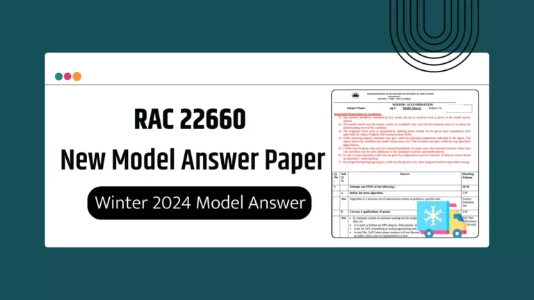RAC 22660 MSBTE Summer & Winter 2024 Model Answer Papers