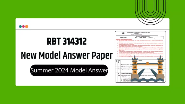 RBT 314312 MSBTE Summer 2024 Model Answer Paper