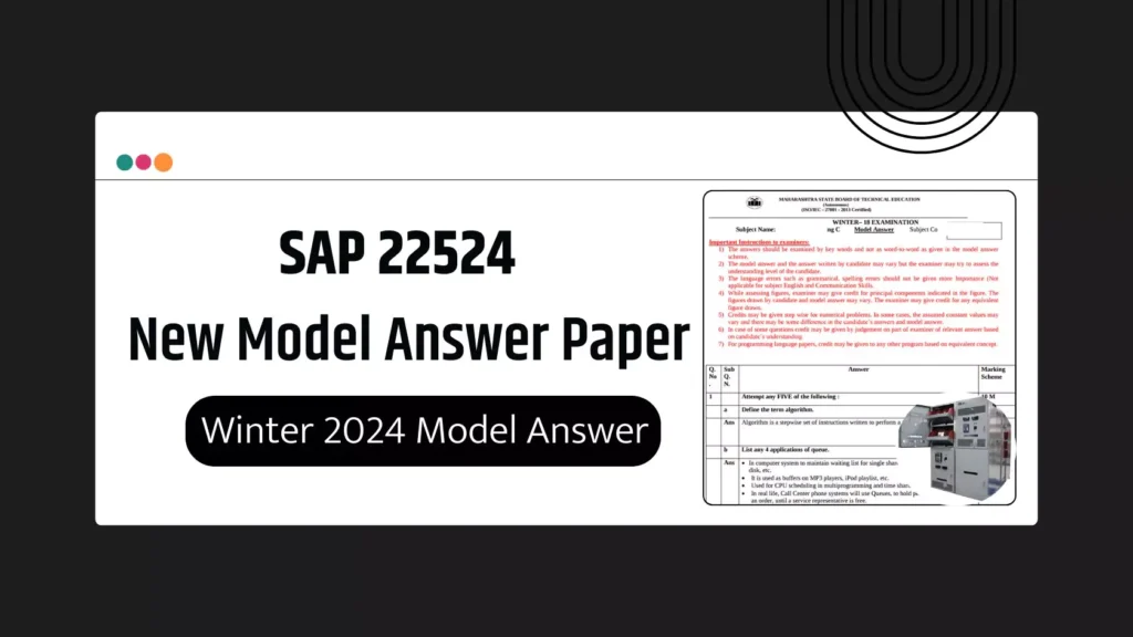 SAP 22524 MSBTE Summer & Winter 2024 Model Answer Papers