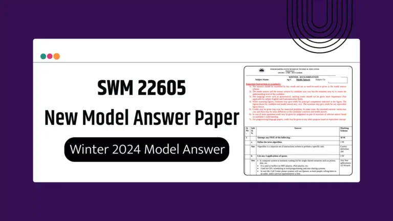 SWM 22605 MSBTE Summer & Winter 2024 Model Answer Papers
