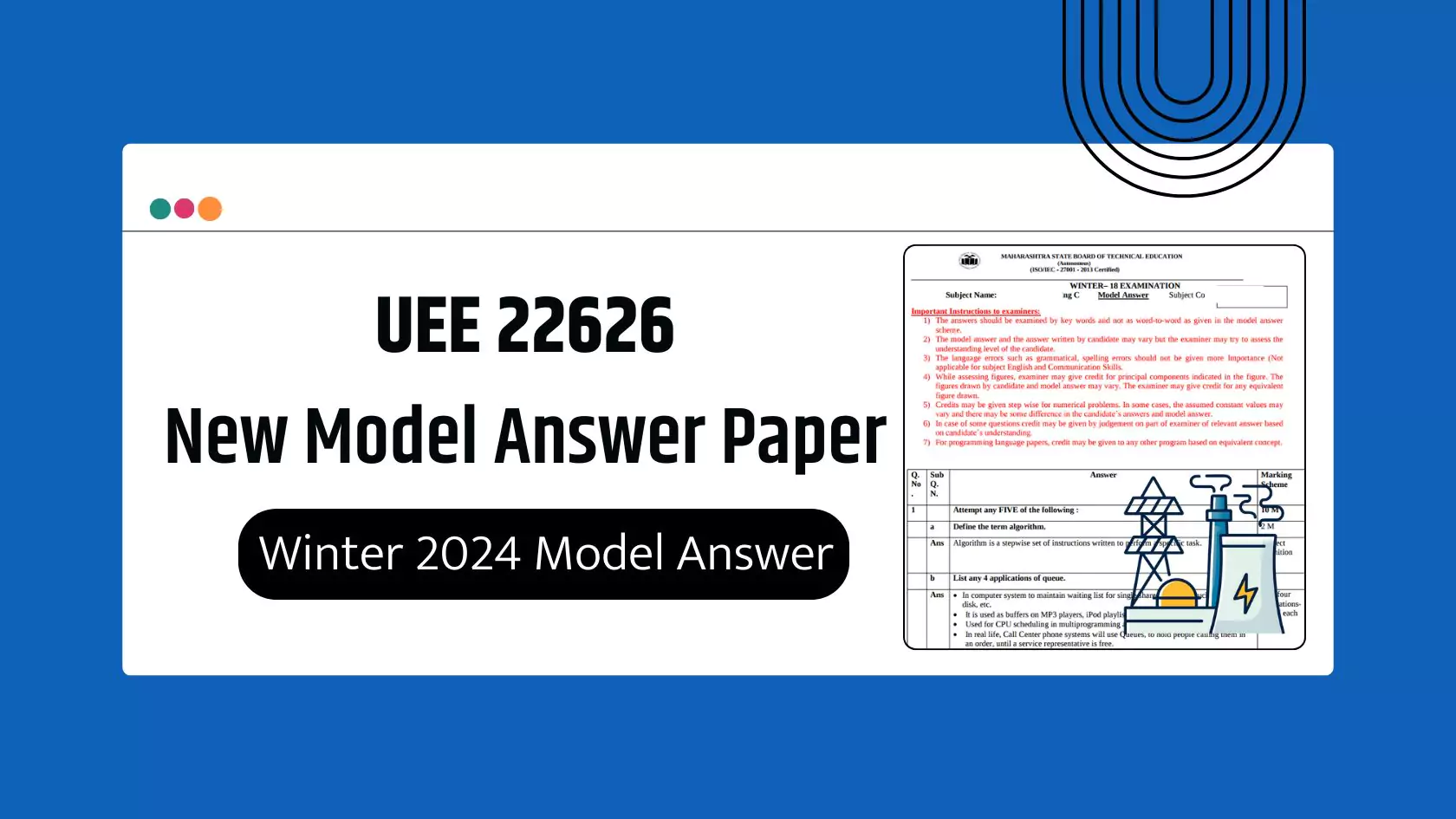 UEE 22626 MSBTE Summer & Winter 2024 Model Answer Papers