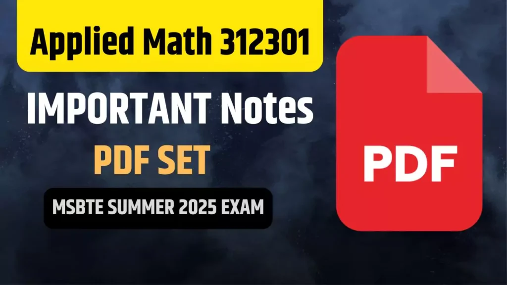 AMS 312301 Notes for MSBTE K Scheme Students