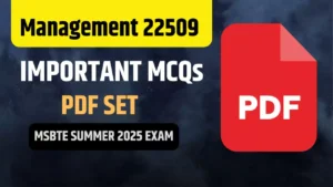 Management 22509 MCQ for MSBTE Online Examination