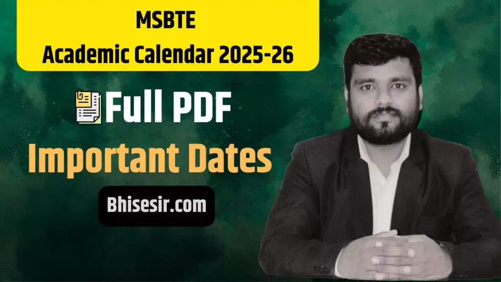 MSBTE Academic Calendar 2025-26 Full PDF Explained