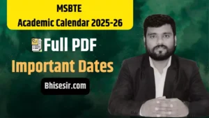 MSBTE Academic Calendar 2025-26 Full PDF Explained