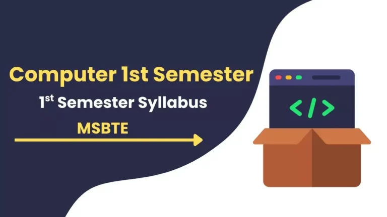 Computer 1st Semester MSBTE K Scheme Syllabus