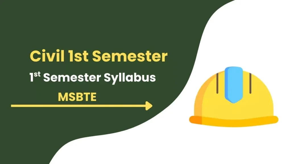 MSBTE Civil Engineering 1st Semester K Scheme Syllabus
