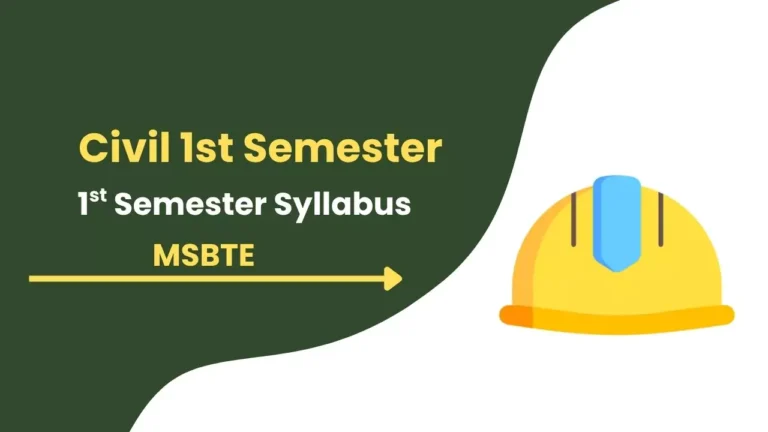 MSBTE Civil Engineering 1st Semester K Scheme Syllabus