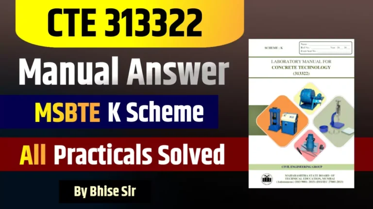Concrete Technology CTE 313322 Manual Answer