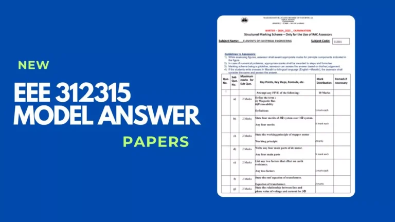 EEE 312315 New Model Answer Papers for K Scheme