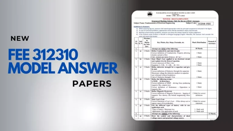 FEE 312310 New MSBTE Model Answer Paper