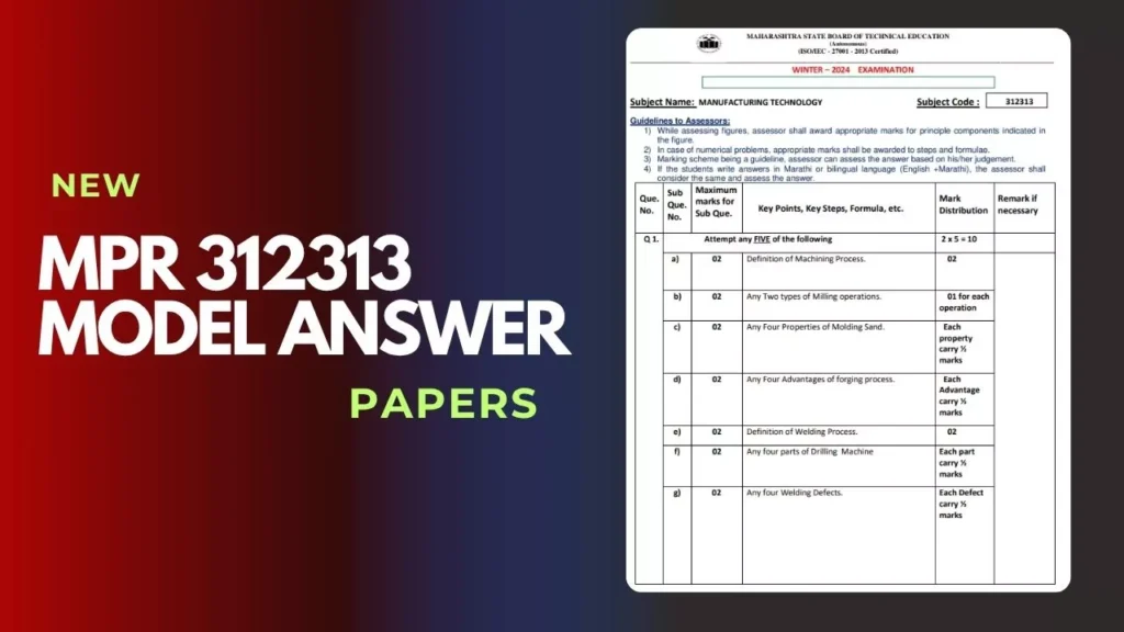 MPR 312313 New Model Answer Papers