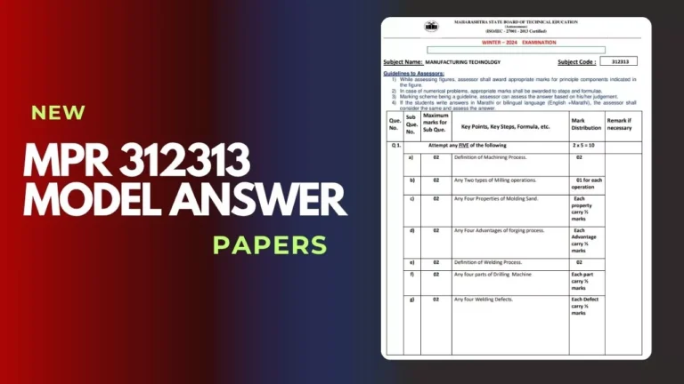 MPR 312313 New Model Answer Papers