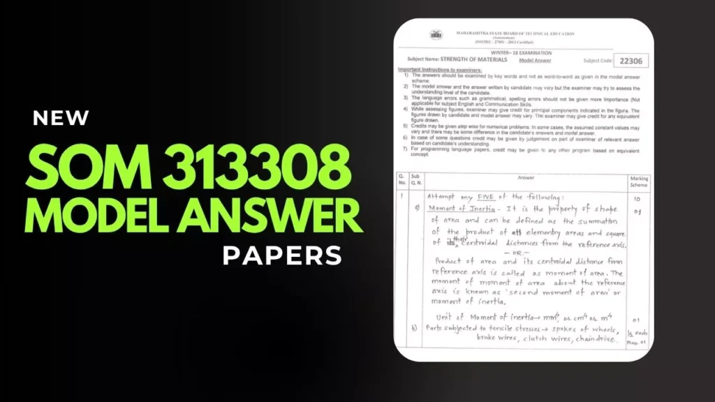 SOM 313308 Strength of Materials New Model Answer Papers