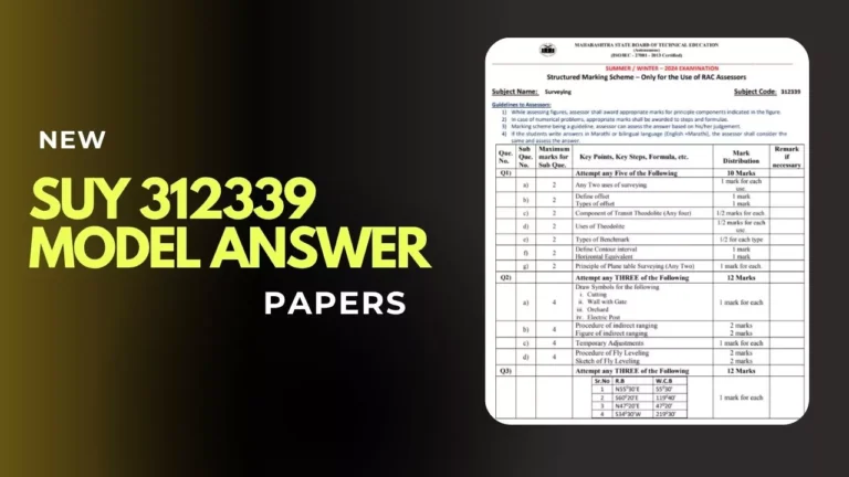SUY 312339 MSBTE Model Answer Papers