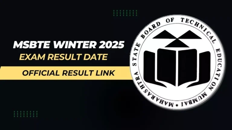 MSBTE Winter 2025 Exam Result Date Out Direct Link