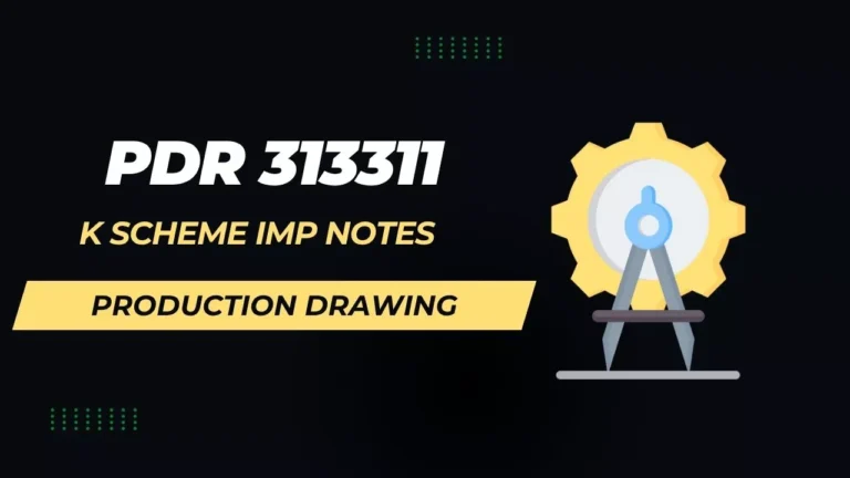PDR 313311 IMP Questions With Answer K Scheme Production Drawing 